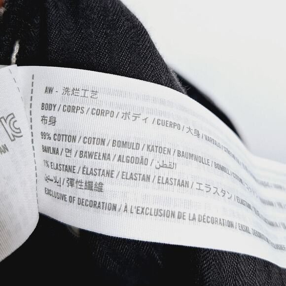 Abercrombie & Fitch The Mom Jean High Rise Denim 37 / 24 R Black Plus Size NEW - Picture 5 of 7